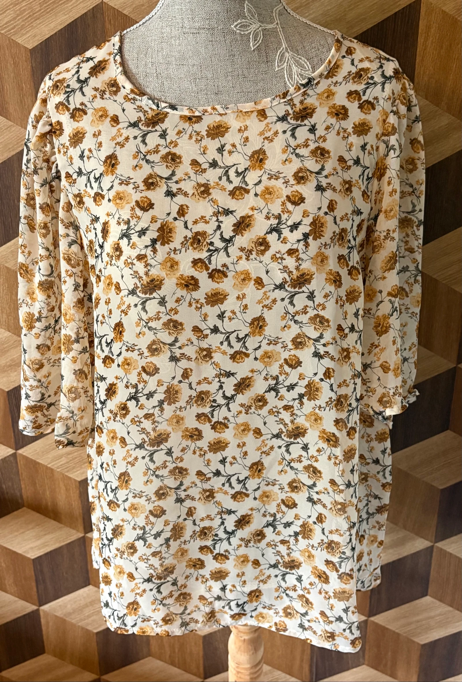Yellow floral blouse – photo 2